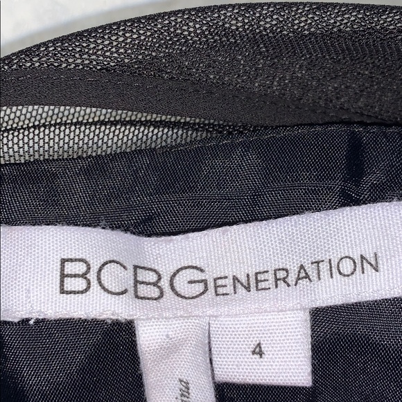 BCBGeneration Mesh Inset Romper in Black - Picture 9 of 12